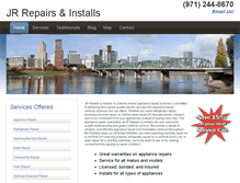 Tablet Screenshot of jr-appliance-repair.portland-biz.com